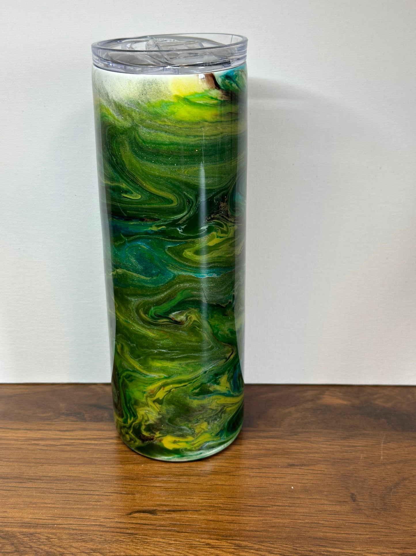 Green and Blue Swirl 20 oz Tumbler