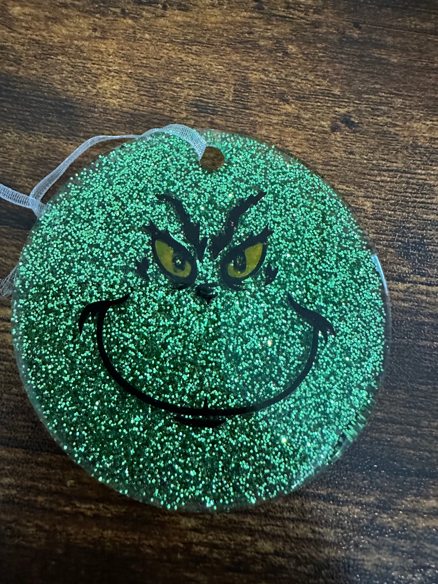 Glittered Grinch Ornament
