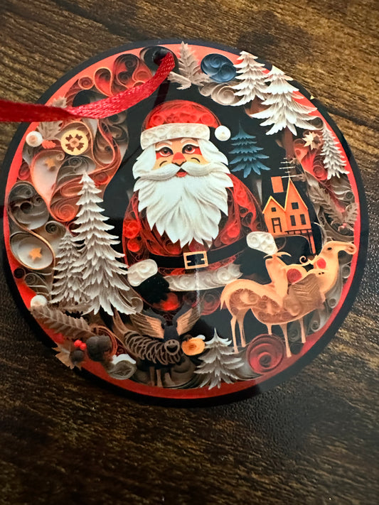 Sublimated Santa Ornament