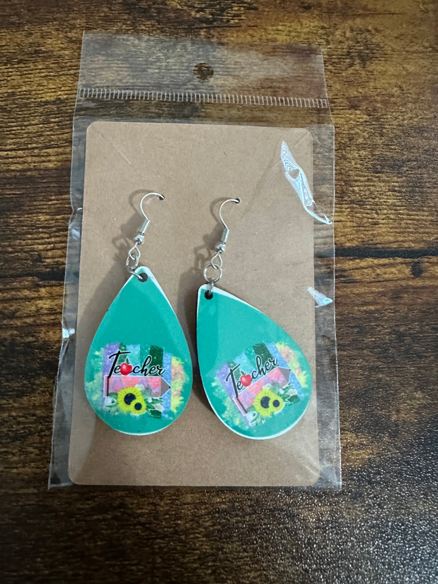 Green Teacher Earings