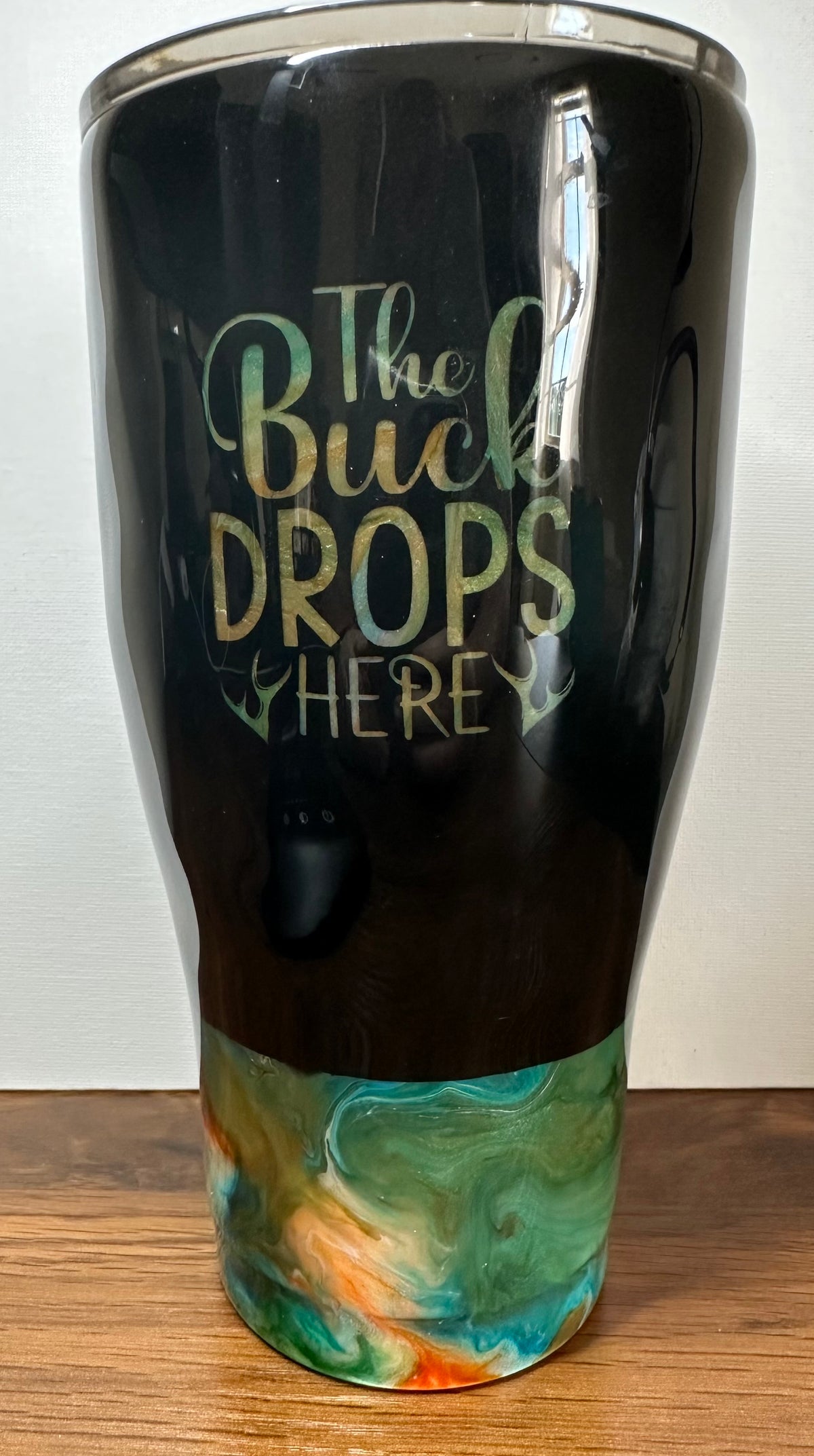 30 oz Modern Curve "The Buck Stops Here" Tumbler
